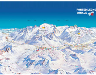 Mappa piste al Tonale